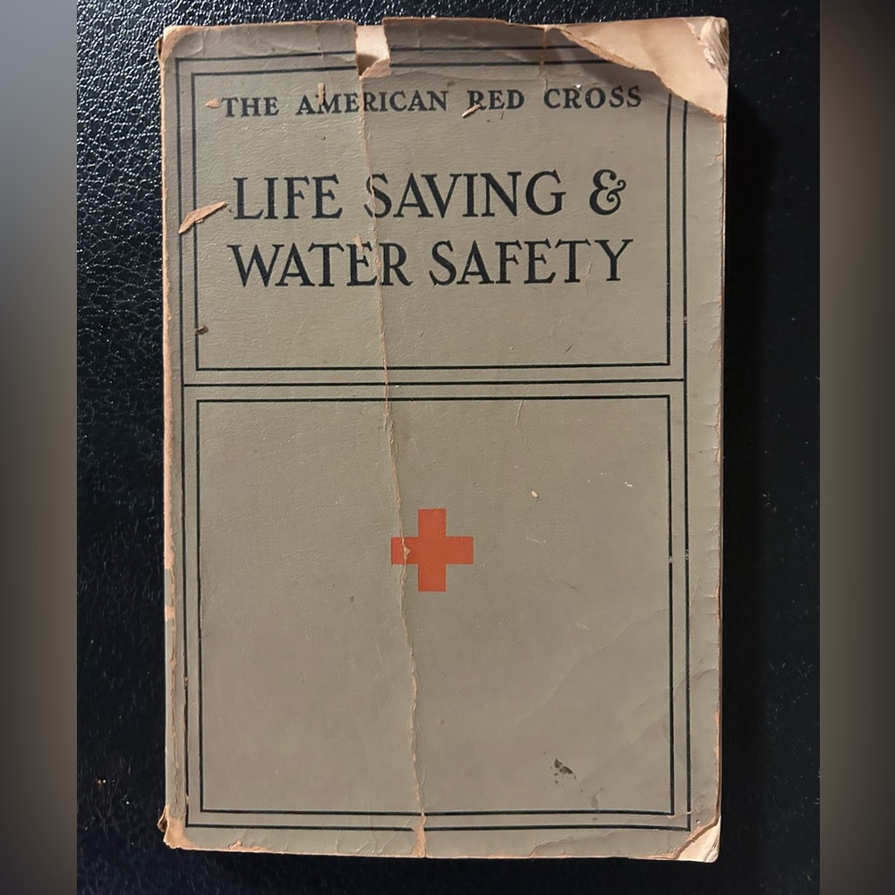 Vintage American Red Cross Life Saving and Water Safety book 1937 softcover